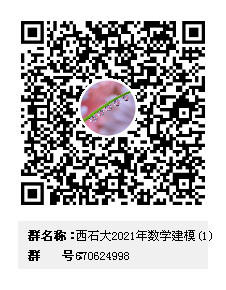 西石大2021年数学建模(1)群二维码